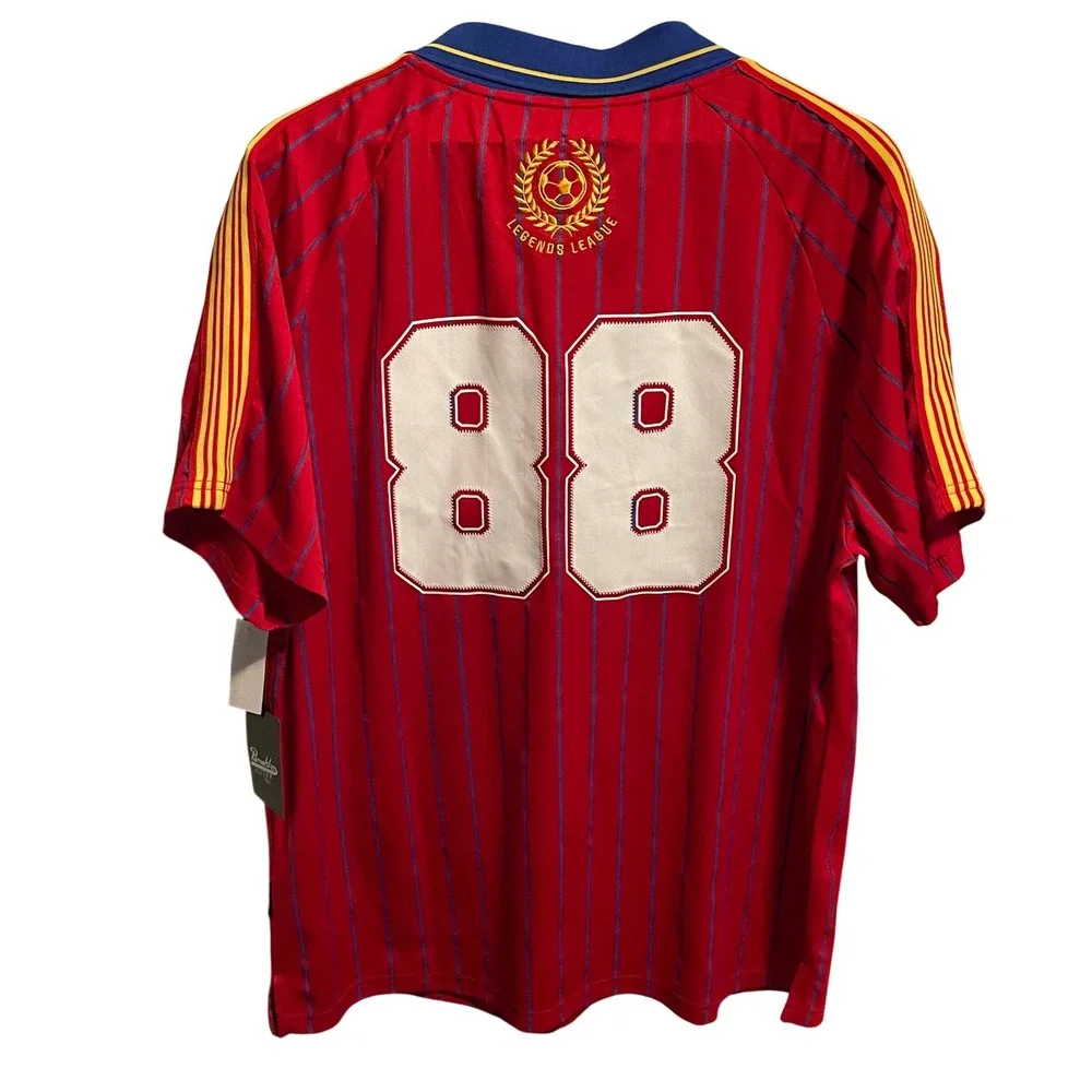 Brooklyn Cloth España Soccer Jersey Mens XL Red Pinstripe Legends League Spain